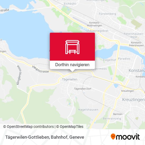 Tägerwilen-Gottlieben, Bahnhof Karte