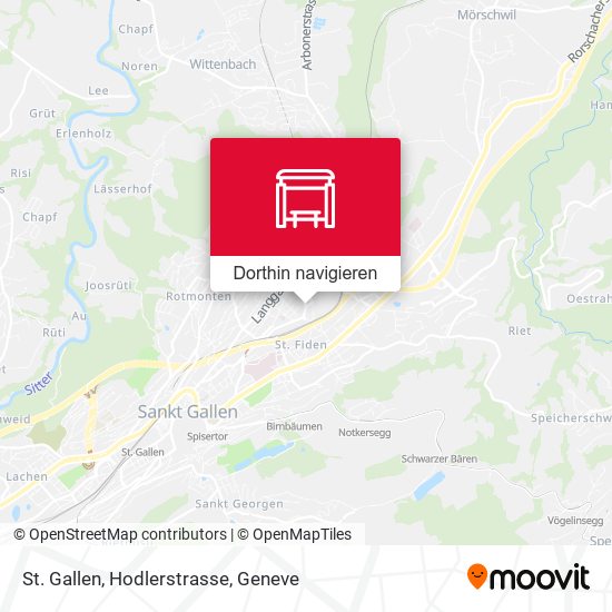 St. Gallen, Hodlerstrasse Karte