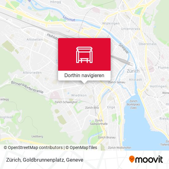 Zürich, Goldbrunnenplatz Karte