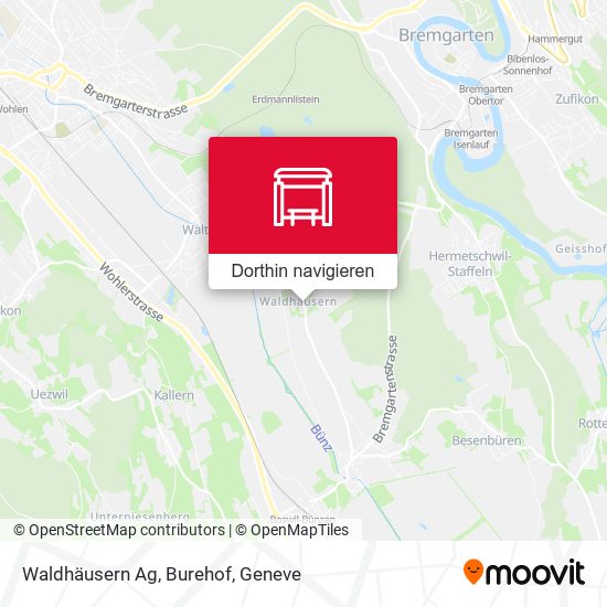 Waldhäusern Ag, Burehof Karte