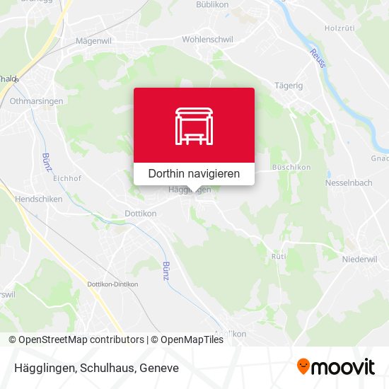 Hägglingen, Schulhaus Karte