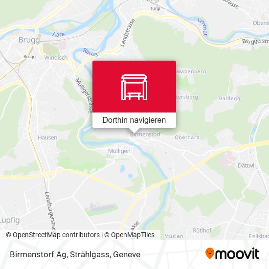 Birmenstorf Ag, Strählgass Karte