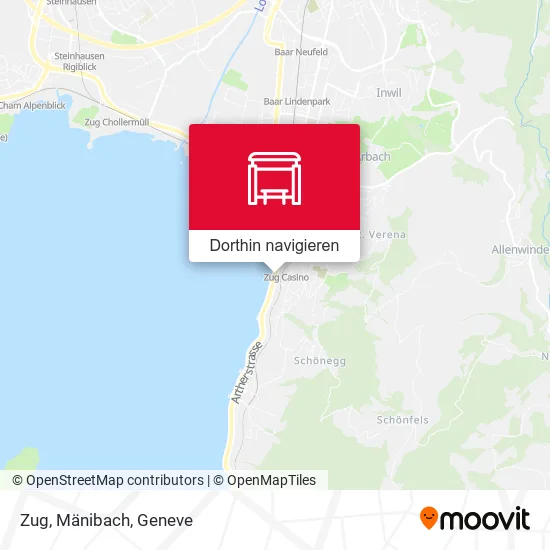 Zug, Mänibach Karte