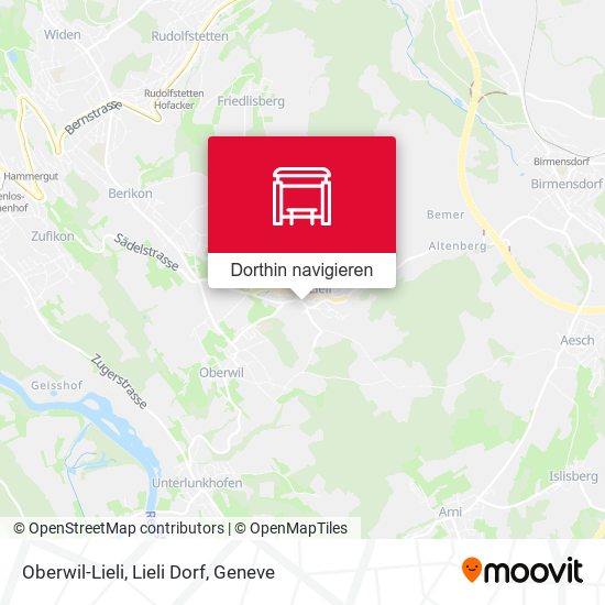 Oberwil-Lieli, Lieli Dorf Karte