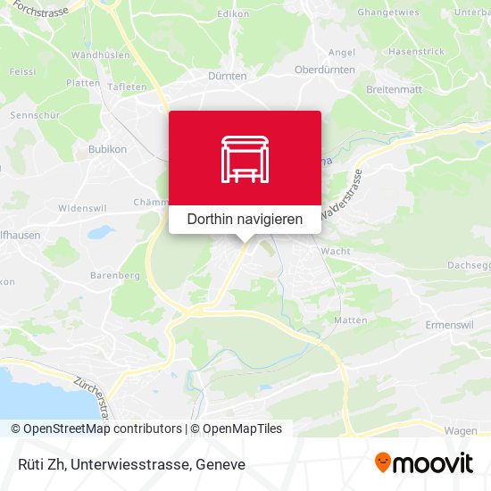 Rüti Zh, Unterwiesstrasse Karte