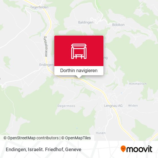 Endingen, Israelit. Friedhof Karte