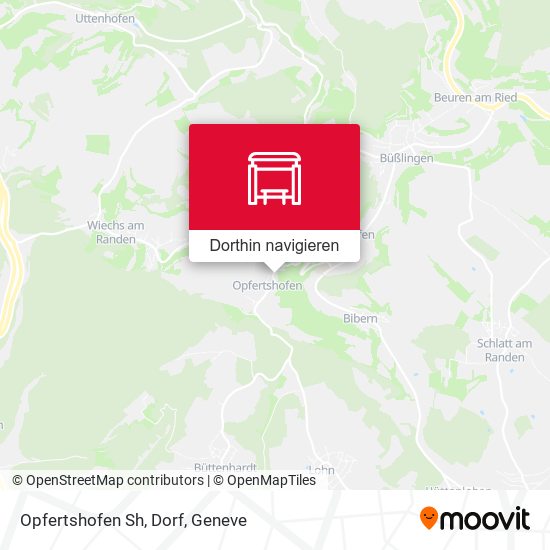 Opfertshofen Sh, Dorf Karte