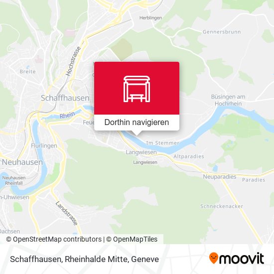 Schaffhausen, Rheinhalde Mitte Karte