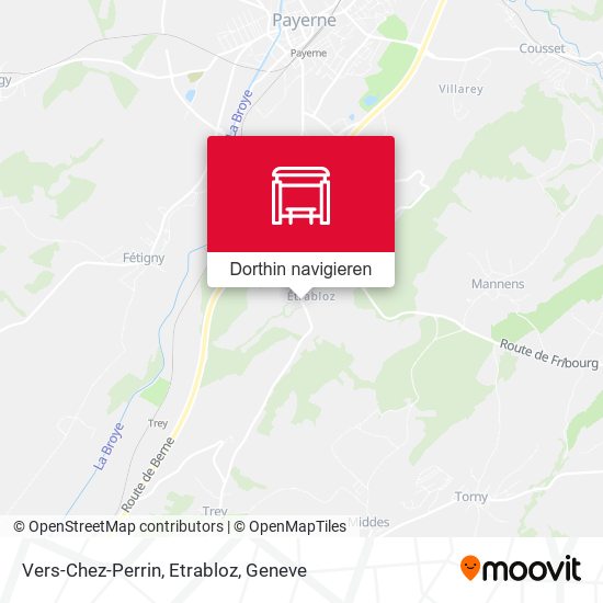 Vers-Chez-Perrin, Etrabloz Karte