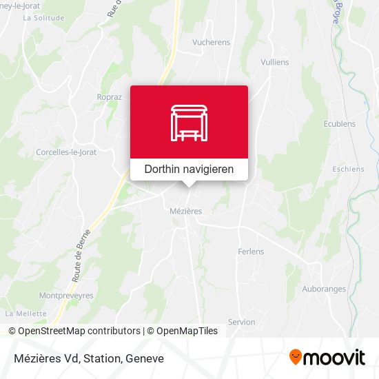 Mézières Vd, Station Karte