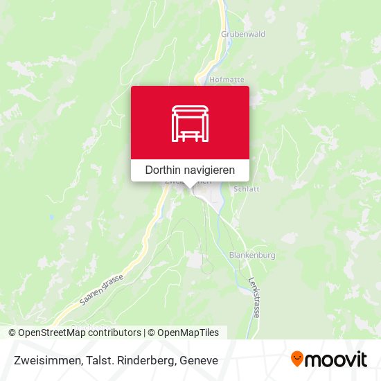 Zweisimmen, Talst. Rinderberg Karte