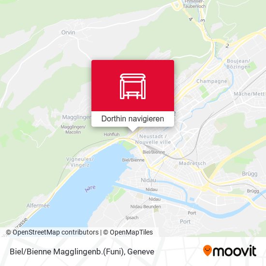 Biel/Bienne Magglingenb.(Funi) Karte