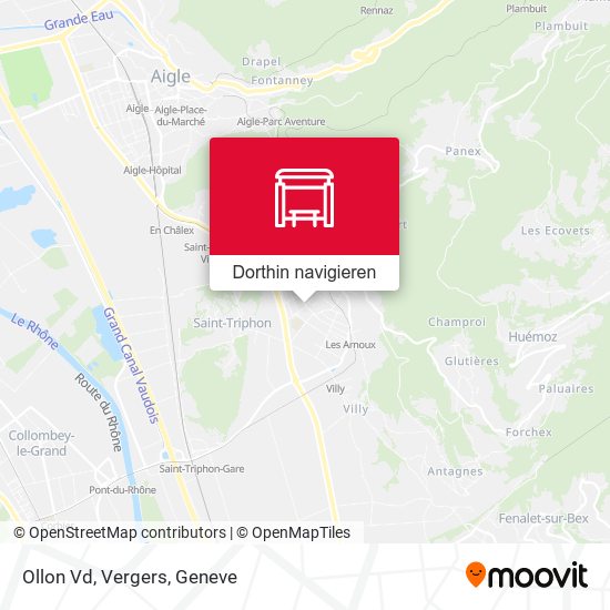 Ollon Vd, Vergers Karte