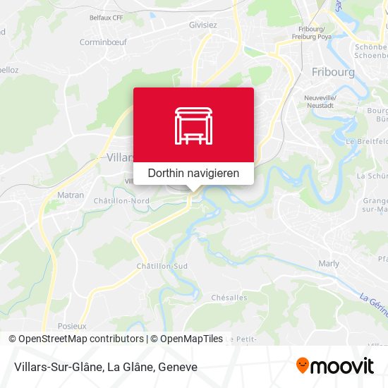 Villars-Sur-Glâne, La Glâne Karte