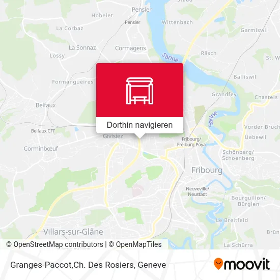 Granges-Paccot,Ch. Des Rosiers Karte