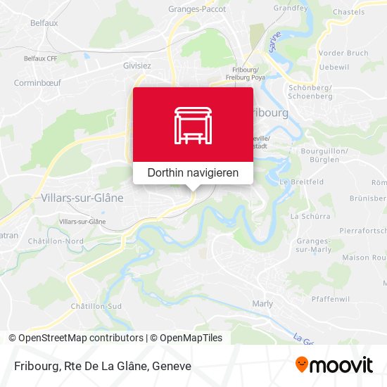Fribourg, Rte De La Glâne Karte