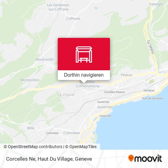 Corcelles Ne, Haut Du Village Karte