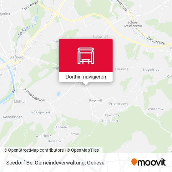 Seedorf Be, Gemeindeverwaltung Karte