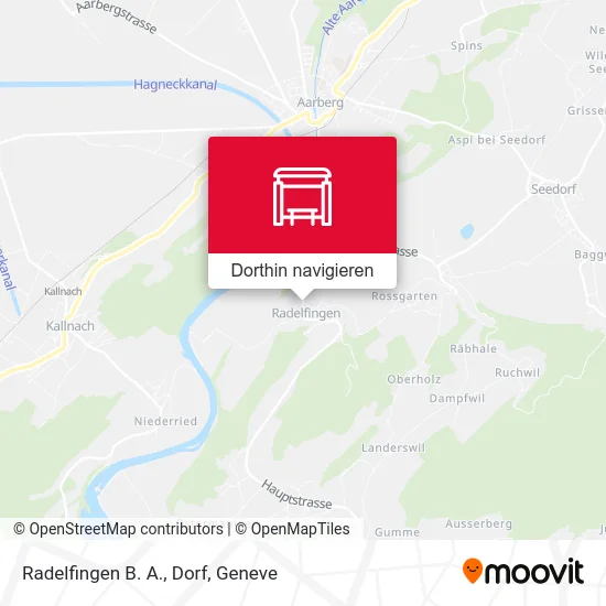 Radelfingen B. A., Dorf Karte