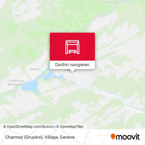 Charmey (Gruyère), Village Karte