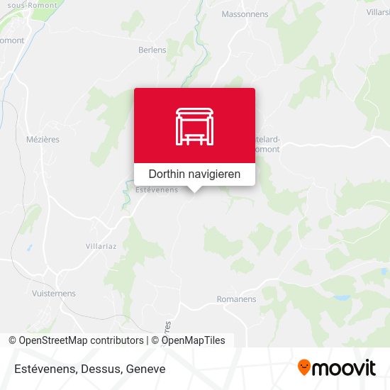 Estévenens, Dessus Karte