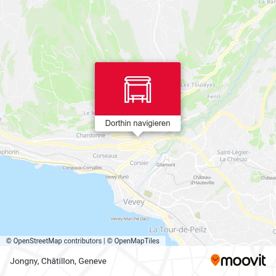 Jongny, Châtillon Karte