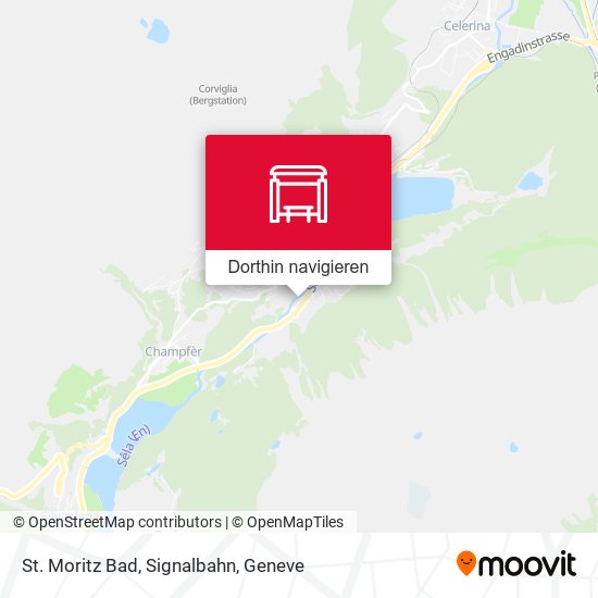 St. Moritz Bad, Signalbahn Karte