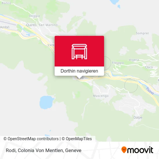 Rodi, Colonia Von Mentlen Karte