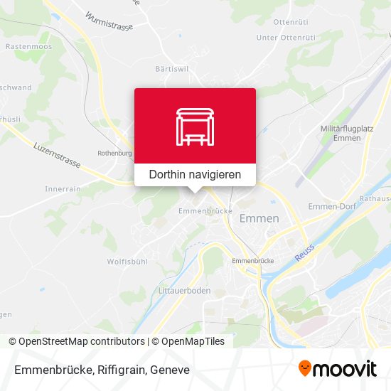 Emmenbrücke, Riffigrain Karte