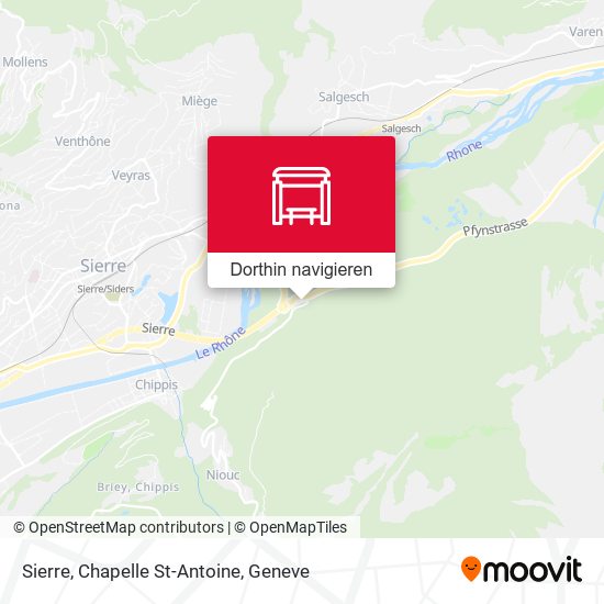 Sierre, Chapelle St-Antoine Karte