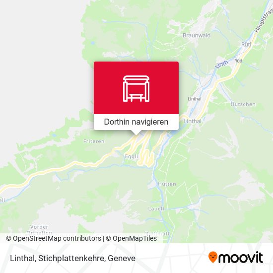 Linthal, Stichplattenkehre Karte
