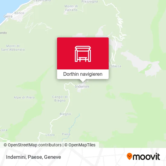 Indemini, Paese Karte