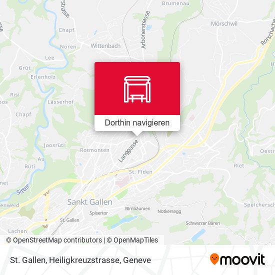 St. Gallen, Heiligkreuzstrasse Karte