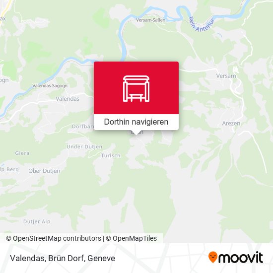 Valendas, Brün Dorf Karte