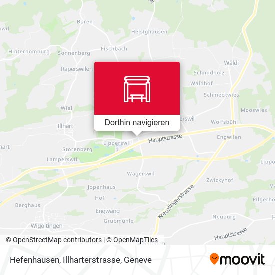 Hefenhausen, Illharterstrasse Karte