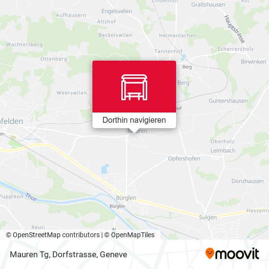 Mauren Tg, Dorfstrasse Karte