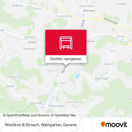 Wiezikon B.Sirnach, Weingarten Karte