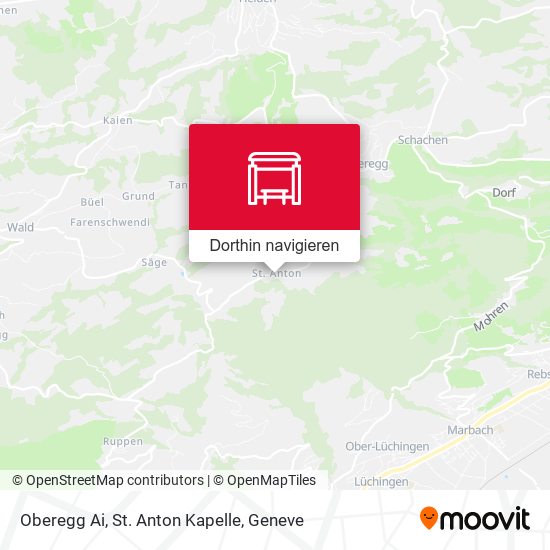Oberegg Ai, St. Anton Kapelle Karte