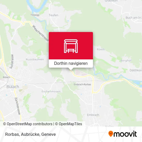 Rorbas, Aubrücke Karte