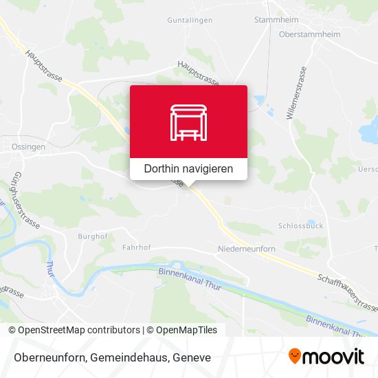 Oberneunforn, Gemeindehaus Karte