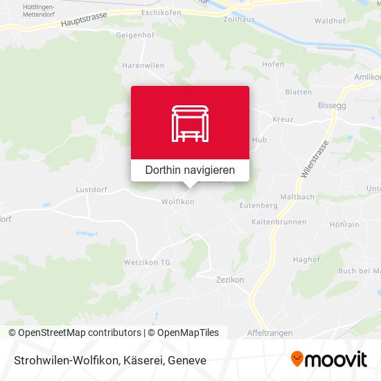Strohwilen-Wolfikon, Käserei Karte
