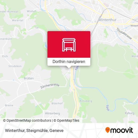 Winterthur, Steigmühle Karte