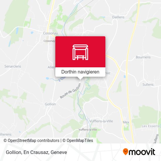 Gollion, En Crausaz Karte