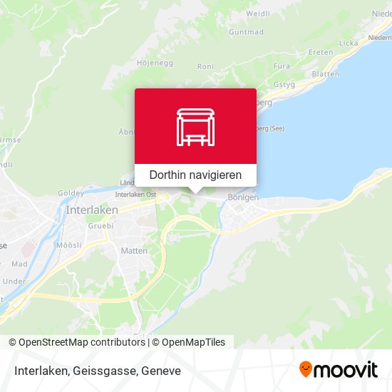 Interlaken, Geissgasse Karte