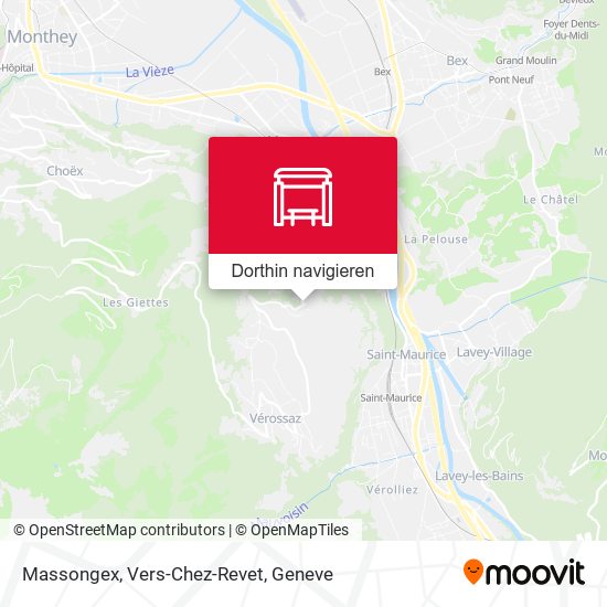 Massongex, Vers-Chez-Revet Karte
