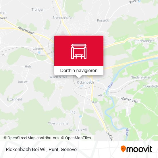 Rickenbach Bei Wil, Pünt Karte