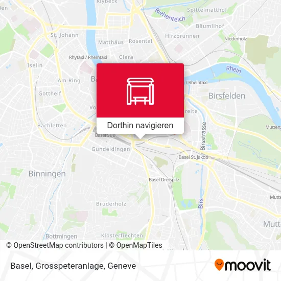 Basel, Grosspeteranlage Karte