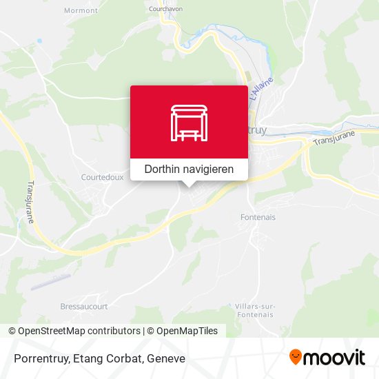 Porrentruy, Etang Corbat Karte