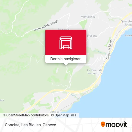 Concise, Les Biolles Karte