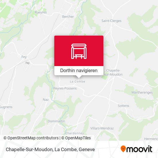 Chapelle-Sur-Moudon, La Combe Karte
